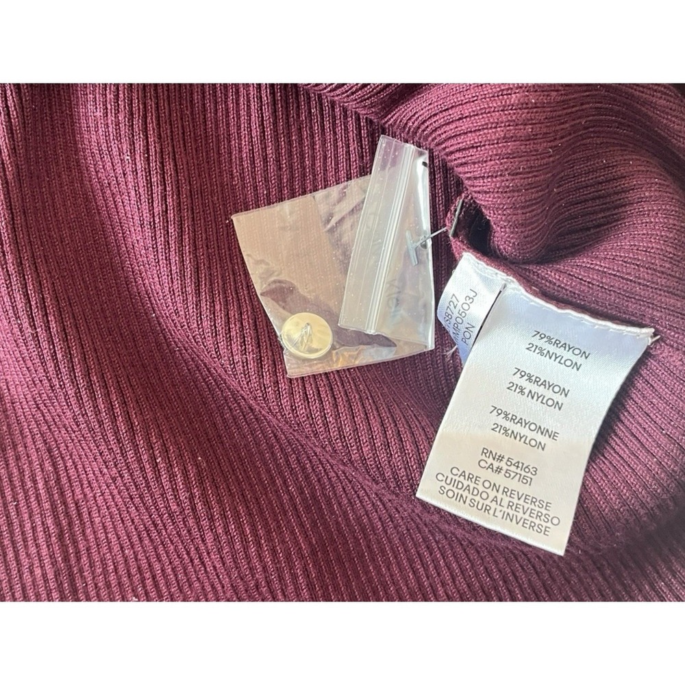 Calvin Klein Women's Size L Purple Plum Sweater Turtle Neck Long Sleeve Capsule - Picture 4 of 8
